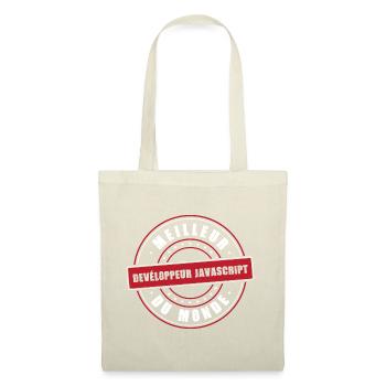 Meilleur développeur javascript profession métier - Sac en tissu - nature - Devant