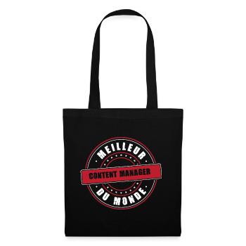 Meilleur content manager profession métier humour - Sac en tissu - noir - Devant