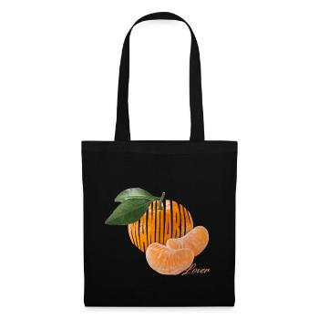 Mandarin Lover - Das Obst mit den süßen Kammern - Stoffbeutel - Schwarz - Vorne