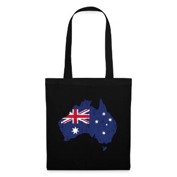Australien - Stoffbeutel - Schwarz - Vorne
