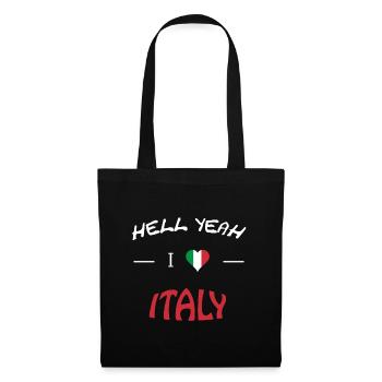 Hell Yeah i love italy - Stoffbeutel - Schwarz - Vorne