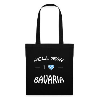 Hell Yeah i love bavaria - Stoffbeutel - Schwarz - Vorne