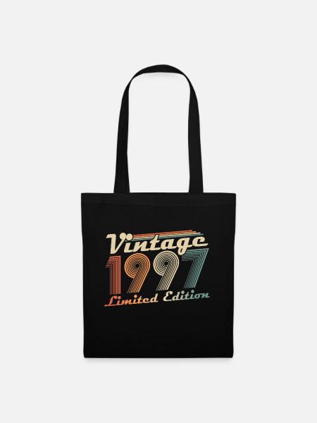 1997 Jahrgang Vintage Retro Geburtstag Geschenk - Stoffbeutel - Schwarz