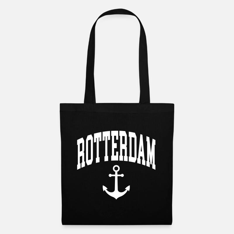Rotterdam - Stoffbeutel - Schwarz