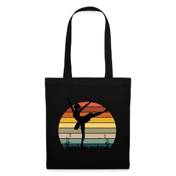 Ballerina Dancer Silhouette Ballet Dancer Retr - Tote Bag - black - Front
