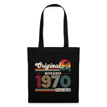 53rd Birthday Vintage November Vintage 1970's - Tote Bag - black - Front