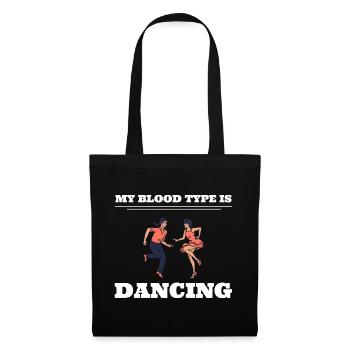 My Blood Type Is Dancing Zeitgenössischer Tänzer - Stoffbeutel - Schwarz - Vorne