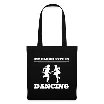 My Blood Type Is Dancing Zeitgenössischer Tänzer - Stoffbeutel - Schwarz - Vorne