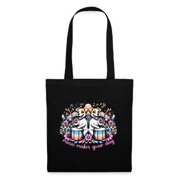 Music Makes Your Day - Tote Bag - black - Front