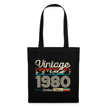 44ème anniversaire Légende Vintage 1980 Années 80 - Sac en tissu - noir - Devant