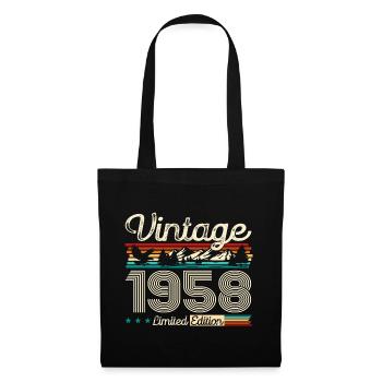 66ème Anniversaire Légende Millésime 1958 Millésime 58 - Sac en tissu - noir - Devant