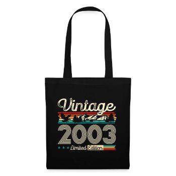 21. Geburtstag Original Legende Jahrgang 2003 - Stoffbeutel - Schwarz - Vorne