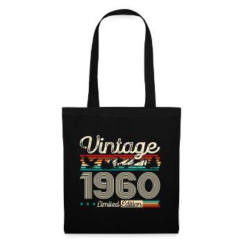 65. Geburtstag Legende Vintage 1960 Jahrgang 60 - Stoffbeutel - Schwarz - Vorne