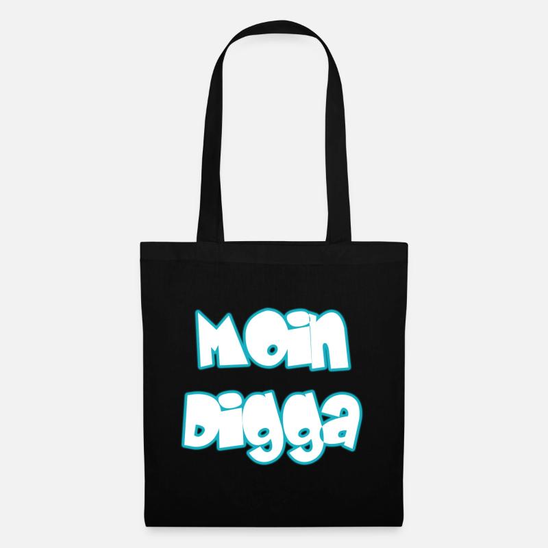 Moin Digga - Stoffbeutel - Schwarz