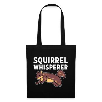 Squirrel Whisperer Eichhörnchen - Stoffbeutel - Schwarz - Vorne