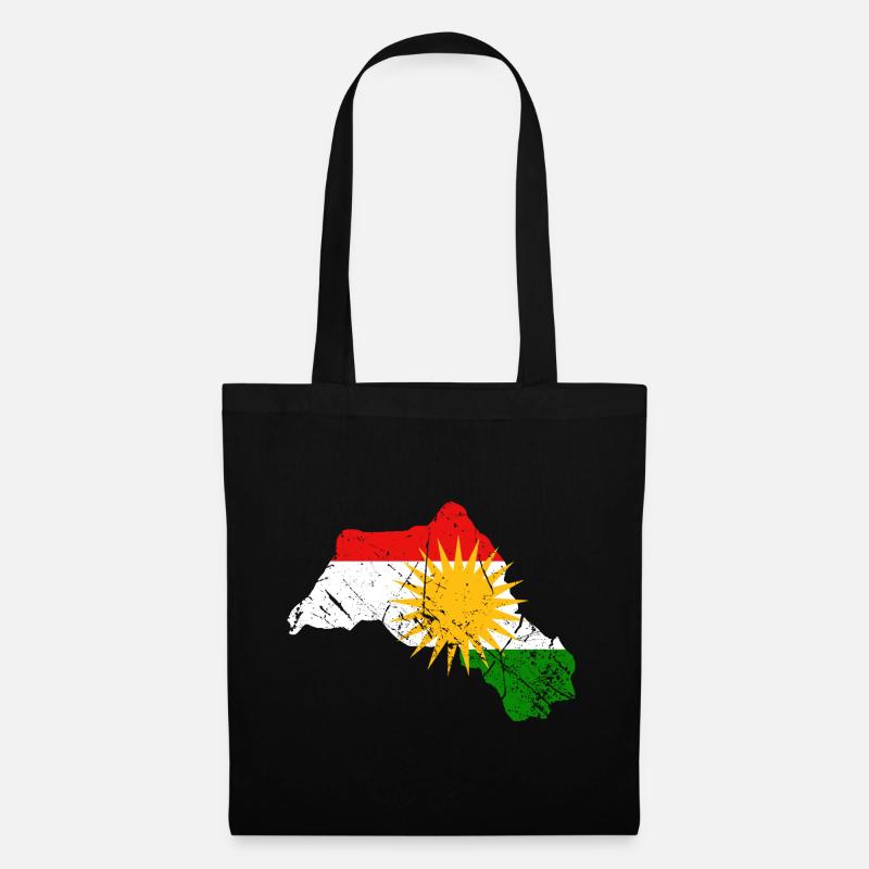 Kurdistan Flagge - Stoffbeutel - Schwarz