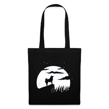 Finnish Spitz and Mountain - Tote Bag - black - Front