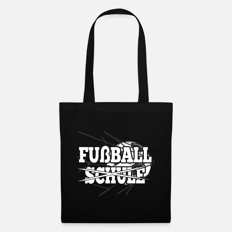 Fußball Statt Schule Fußballer Geschenkidee - Stoffbeutel - Schwarz