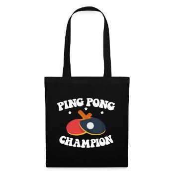 Ping Pong Champion Design Table Tennis and - Tote Bag - black - Front
