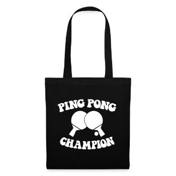Ping Pong Champion Design Tennis de table et - Sac en tissu - noir - Devant