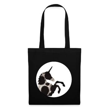 Aquarelle licorne - Sac en tissu - noir - Devant
