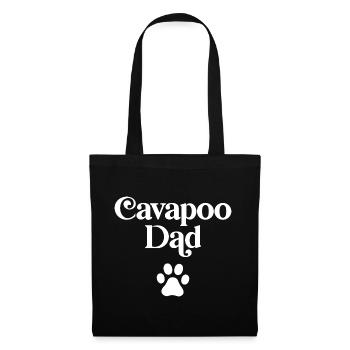 Papa Cavapoo - Sac en tissu - noir - Devant