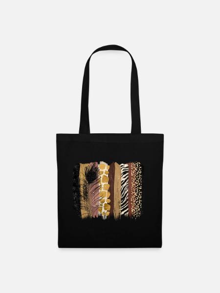 Raffiniertes Dschungel-Design Luxus-Safari-Print - Stoffbeutel - Schwarz