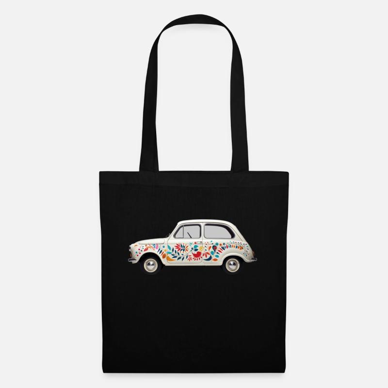 Voiture Classique - Sac en tissu - noir