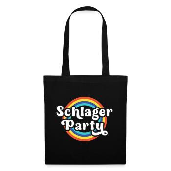 Schlager Party Schlager Fans 70er Jahre Stil - Stoffbeutel - Schwarz - Vorne