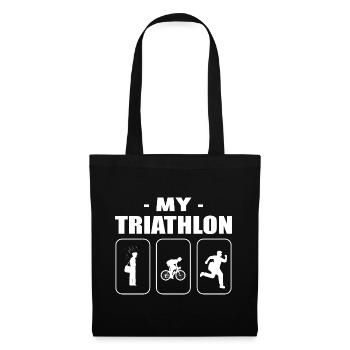 My Triathlon Briefträger - Stoffbeutel - Schwarz - Vorne