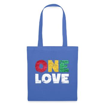 One Love Reggae Musique - Sac en tissu - bleu pâle - Devant