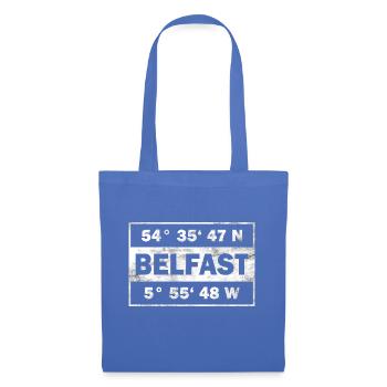 Belfast Coordinates Northern Ireland Belfast - Tote Bag - light blue - Front