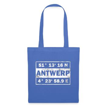 Anvers Coordonnées Belgique Anvers - Sac en tissu - bleu pâle - Devant