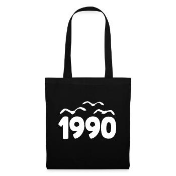 1990 Année Anniversaire Millésime 1990 - Sac en tissu - noir - Devant