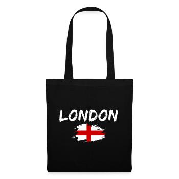 Londres, Angleterre, Ville de Londres - Sac en tissu - noir - Devant
