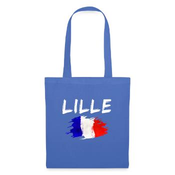 Lille France Ville Drapeau de Lille - Sac en tissu - bleu pâle - Devant