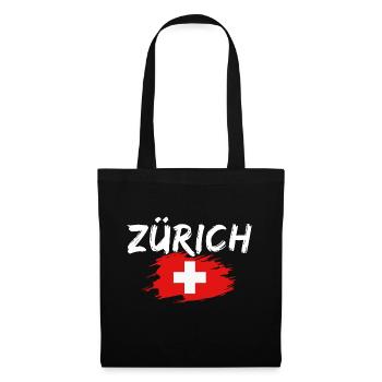 Zurich Switzerland Flag - Tote Bag - black - Front