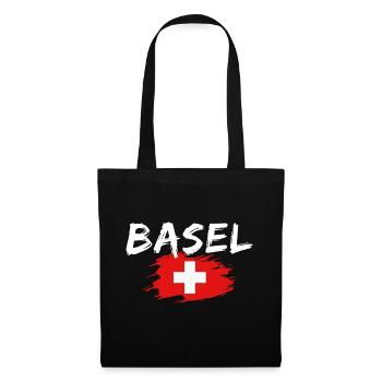 Basel Switzerland Flag - Tote Bag - black - Front