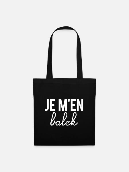 Je m'en balek - Sac en tissu - noir