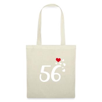 56th birthday anniversary hearts 56 - Tote Bag - nature - Front