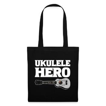 Lustiger Ukelele -Liebhaber Ukelele -Spieler - Stoffbeutel - Schwarz - Vorne