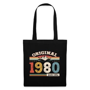 44ème Anniversaire Année 1980 Cru 1980 Original - Sac en tissu - noir - Devant