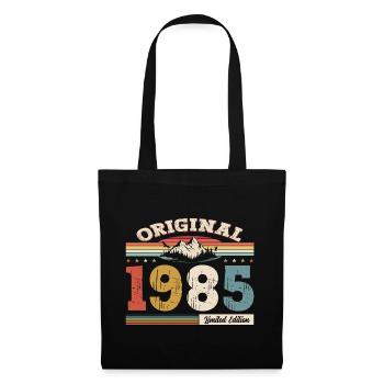 40. Geburtstag Baujahr 1985 Jahrgang 1985 Original - Stoffbeutel - Schwarz - Vorne