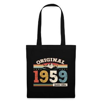 65. Geburtstag Baujahr 1959 Jahrgang 1959 Original - Stoffbeutel - Schwarz - Vorne