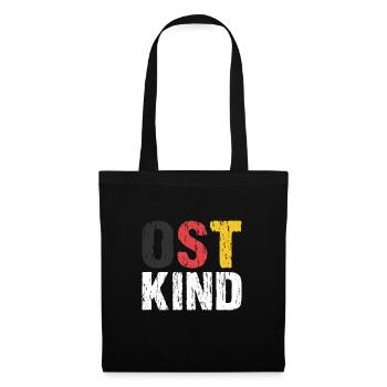 Ost Kind DDR Osten Ossi - Stoffbeutel - Schwarz - Vorne