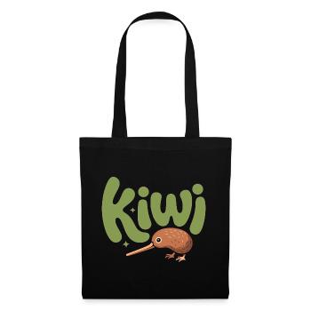 Cute Kiwi - New Zealand Bird Design - Tote Bag - black - Front
