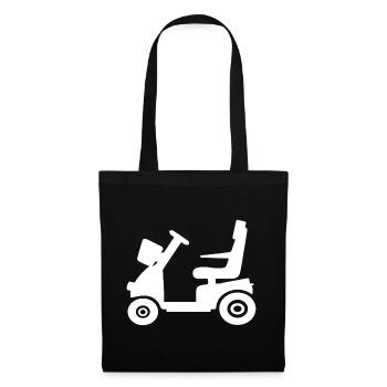 E Scooter, Seniorenmobil, Rollator Senioren Shirt - Stoffbeutel - Schwarz - Vorne