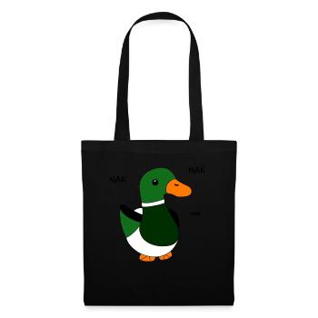 Motif animal mignon pour enfants de canard - Sac en tissu - noir - Devant