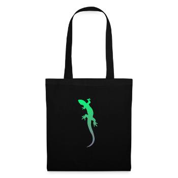 Gecko Salamandre Lézard - Sac en tissu - noir - Devant