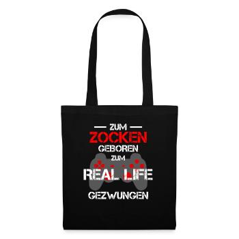 To the gamble born saying Gamer - Tote Bag - black - Front